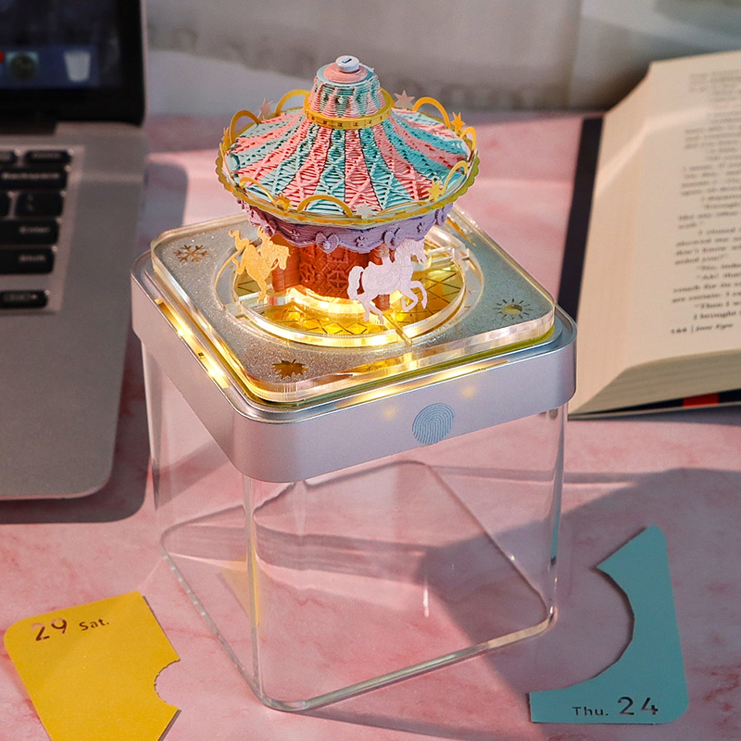 Carousel 3D Art Calendar 2025