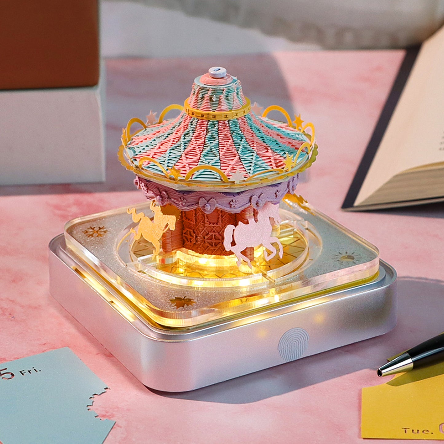 Carousel 3D Art Calendar 2025