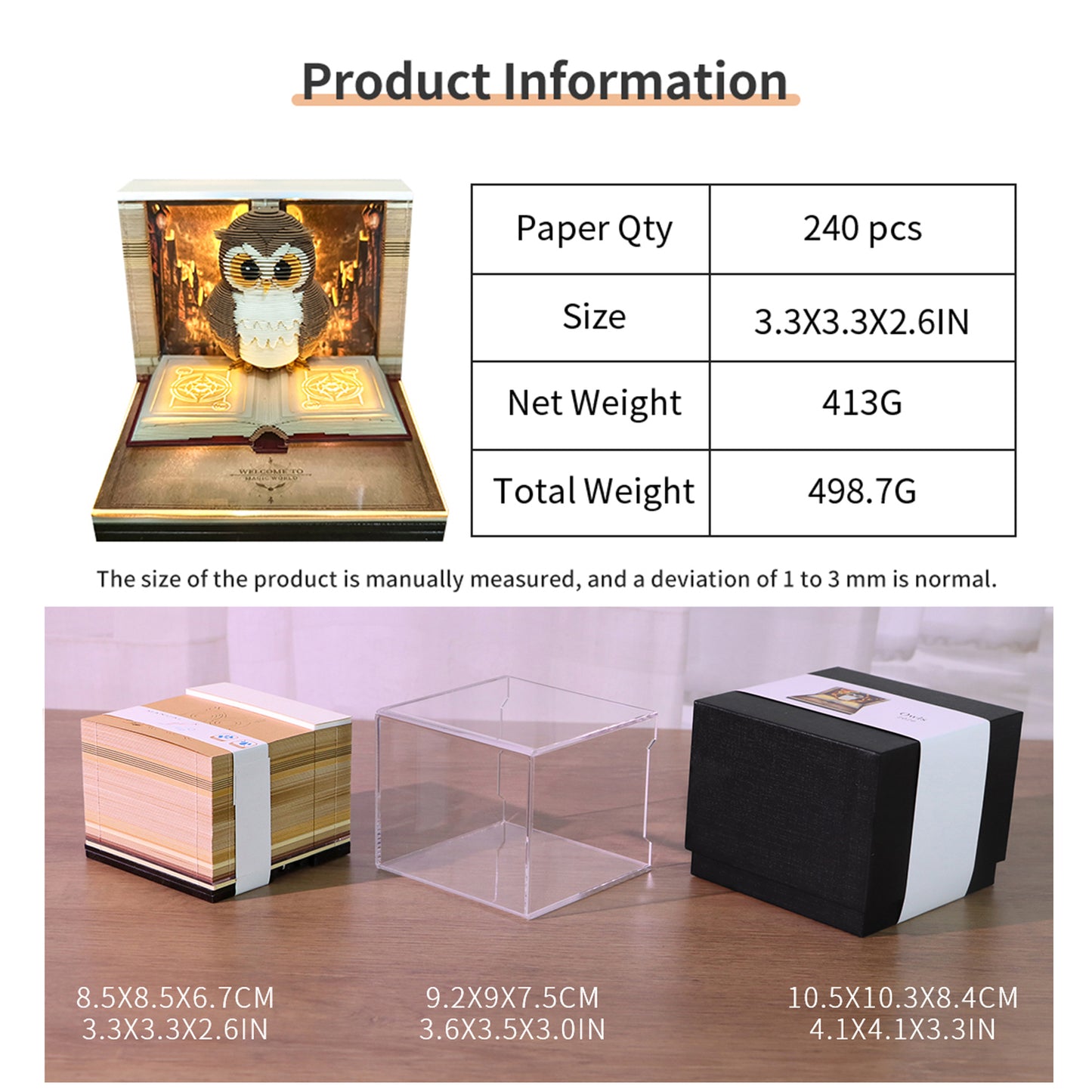 Magic Owl 3D Art Calendar 2026