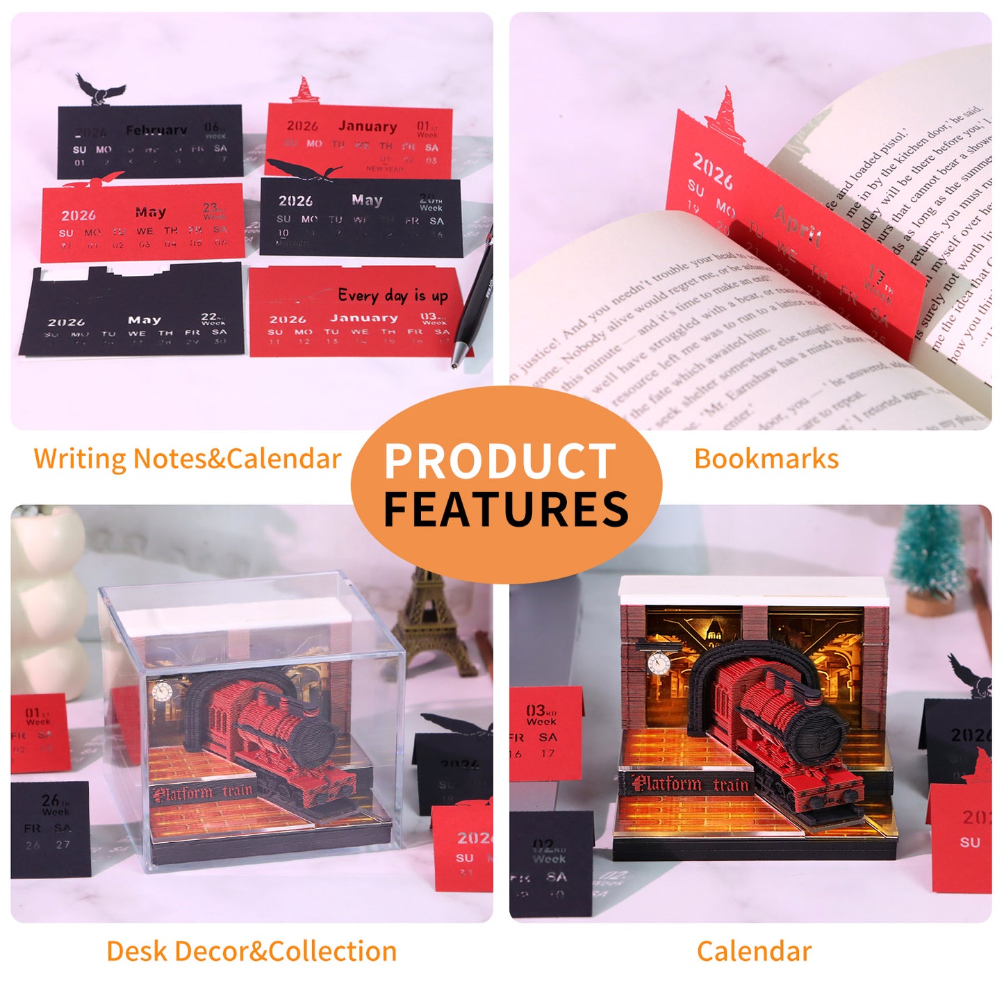 Magic Train 3D Art Calendar 2026