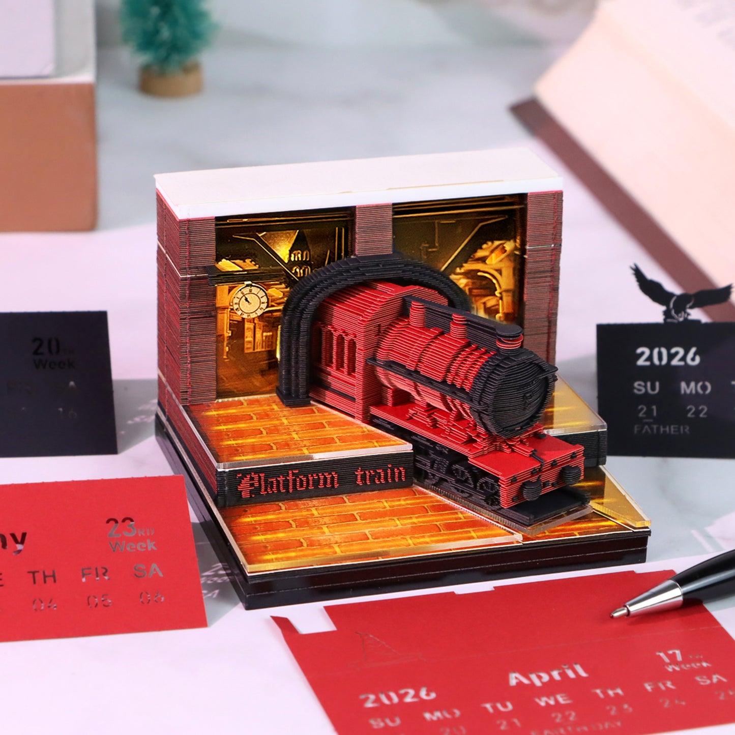 Magic Train 3D Art Calendar 2026