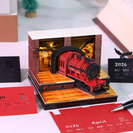Magic Train 3D Art Calendar 2026