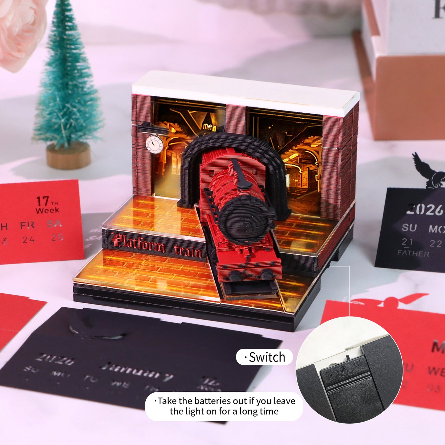 Magic Train 3D Art Calendar 2026