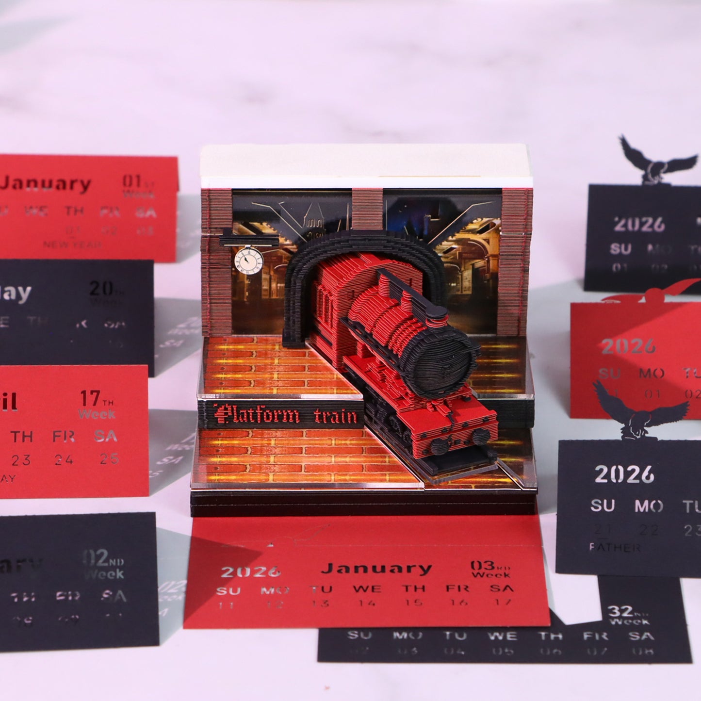 Magic Train 3D Art Calendar 2026