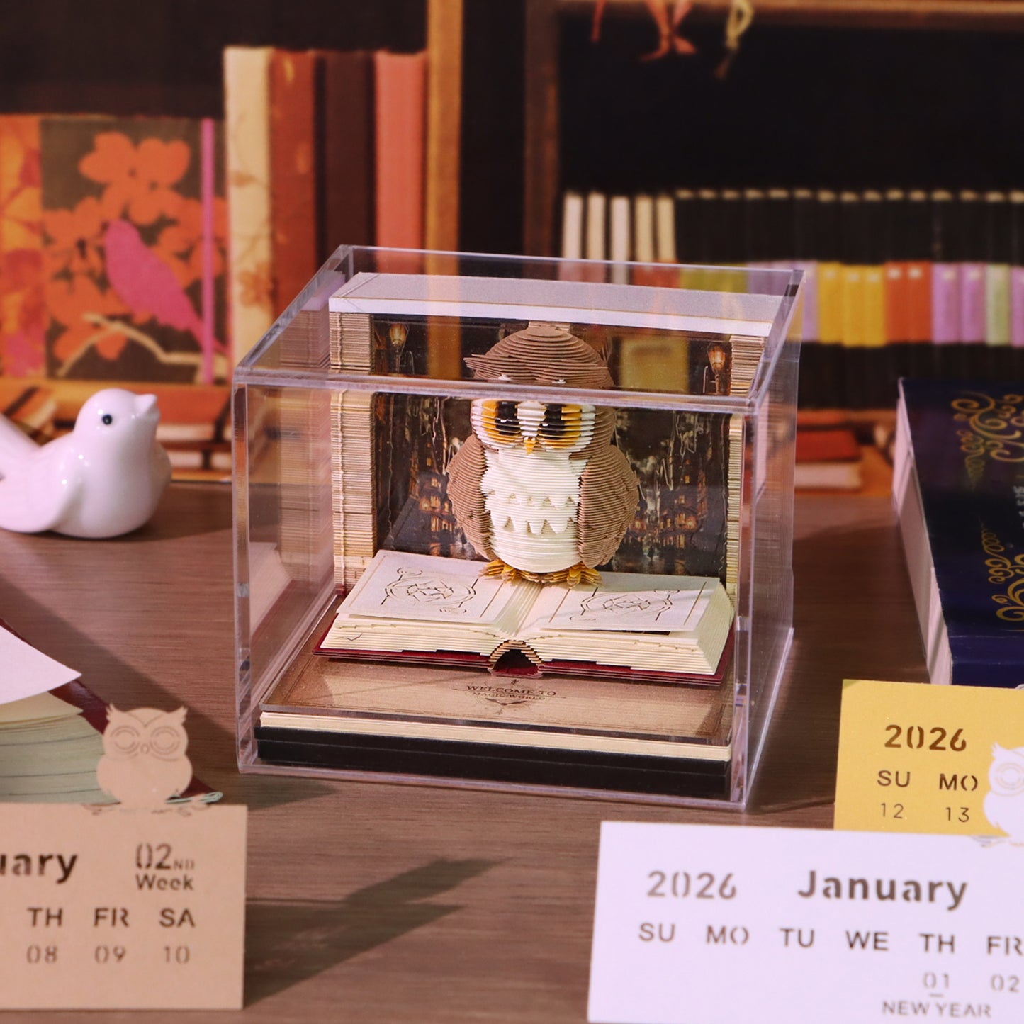 Magic Owl 3D Art Calendar 2026