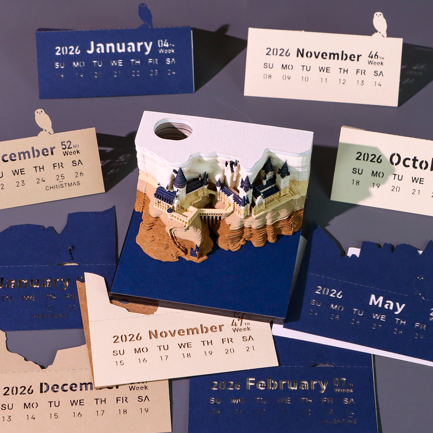 Hogwards Castle Calendar 2026 with Light