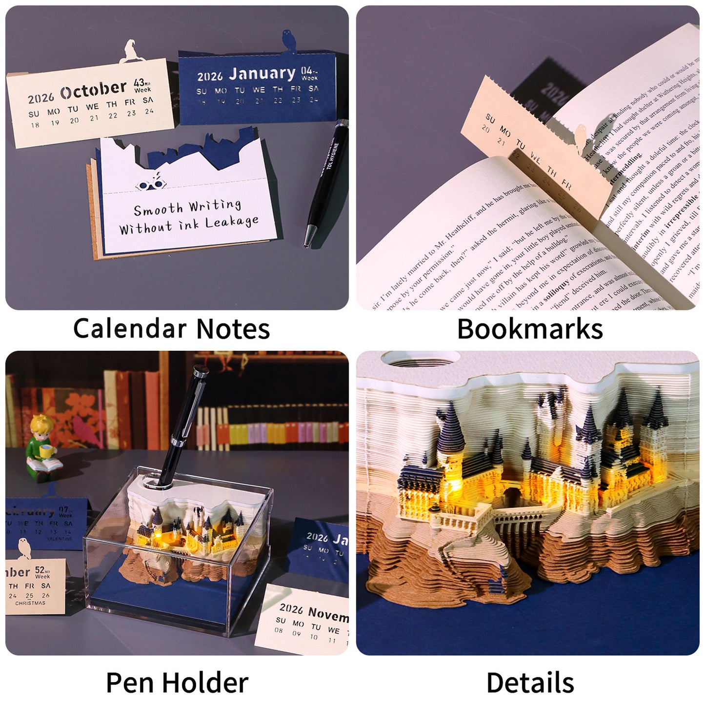 Hogwards Castle Calendar 2026 with Light
