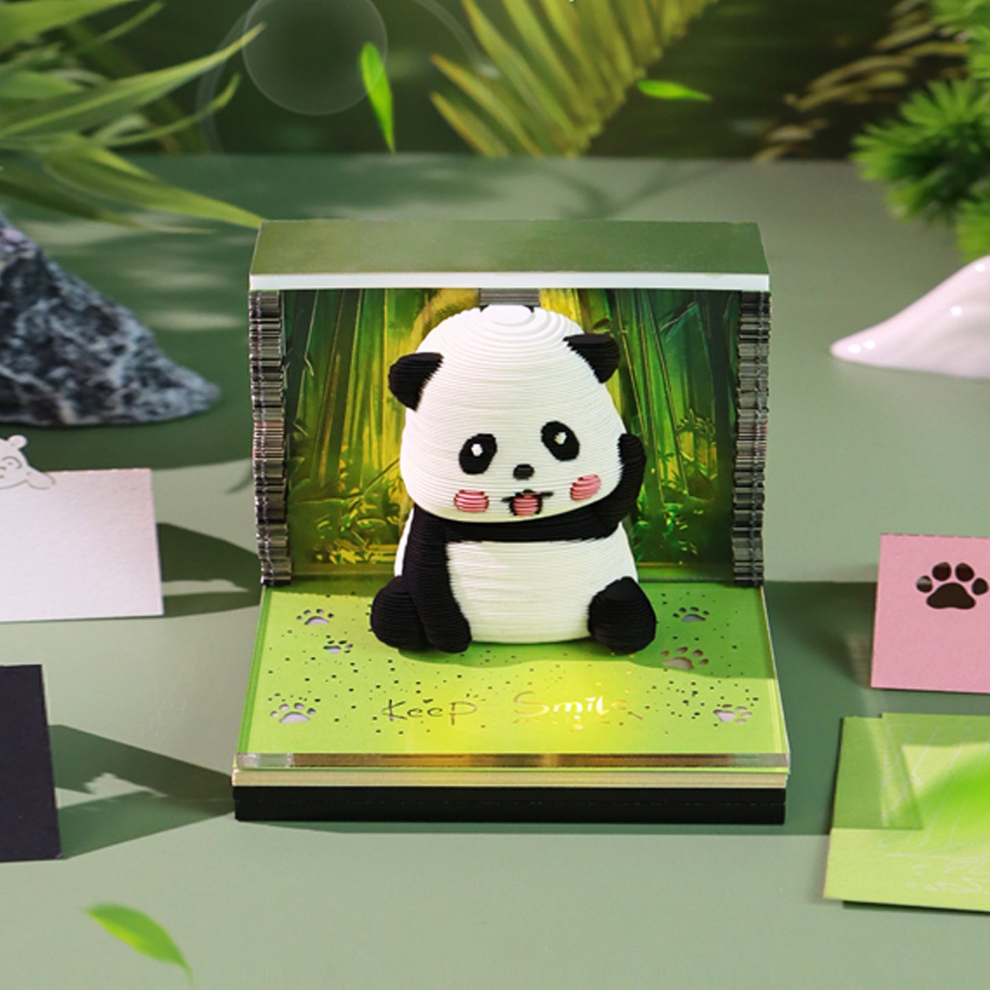 Panda 3D Calendar Memo Pad 2026