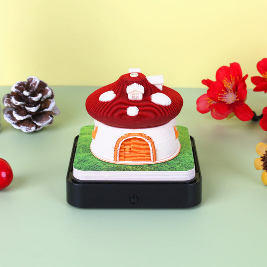 3D Mushroom Calendar Memo Pad 2026