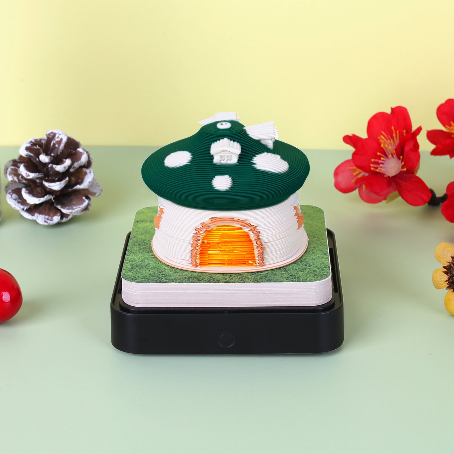 3D Mushroom Calendar Memo Pad 2026