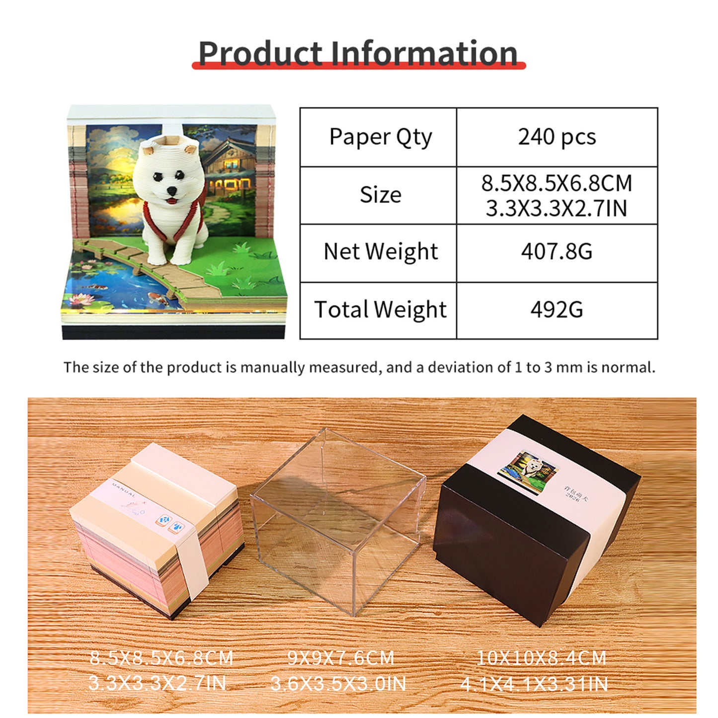 Backpack Cute Dog 3D Calendar 2026