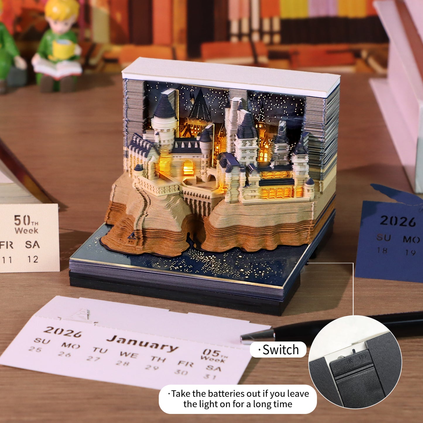 Magic Castle 3D Art Calendar 2026