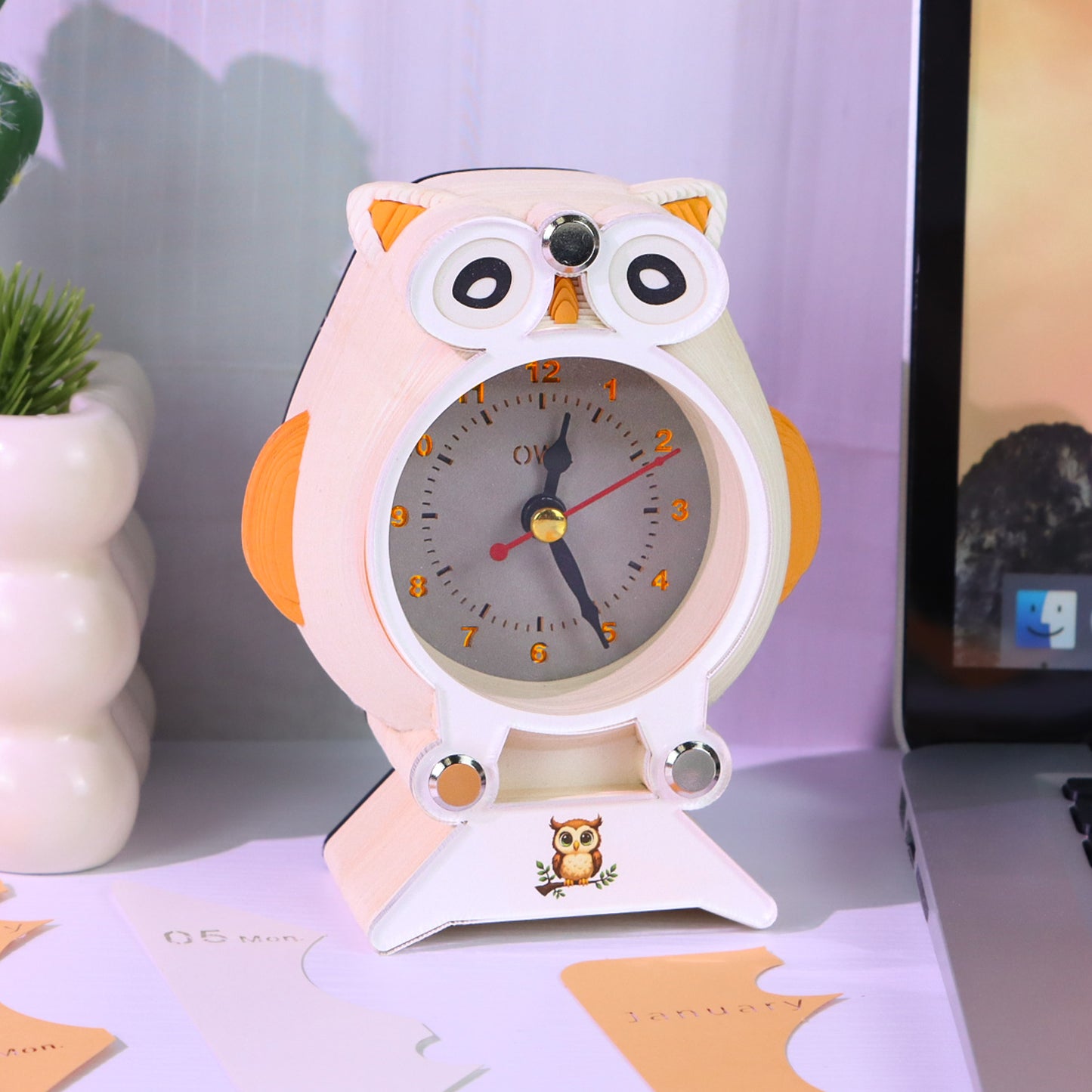 3-in-1 3D Paper Sculpture Art Memo Pad Calendar & Clock