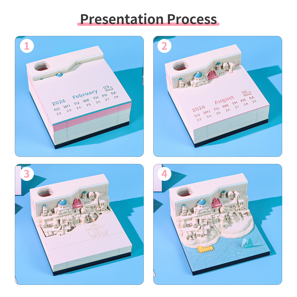 2026 Santorini Weekly Calendar